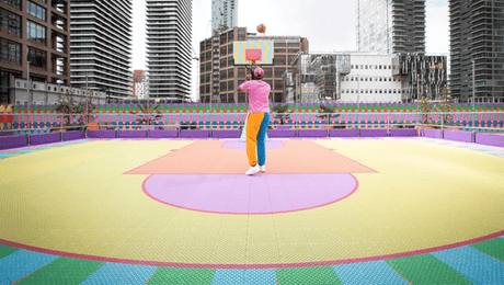 Yinka Ilori's Colourful Basketball Court: A Stunning Fusion of Art and Sports in London