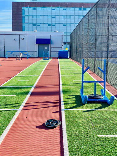 Outdoor Sprint Track combined with Rubber Running Track