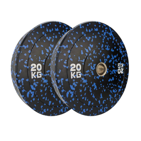 Bumper Plates Flecked Colour - 5kg - 25kg Pairs weight plates Sprung Gym Flooring 2x20kg  