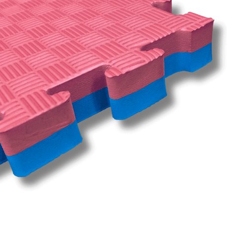 Muay Thai Mats - 2 Thickness Options - 2 Colours Foam Mats Sprung Gym Flooring 40mm Red/Blue