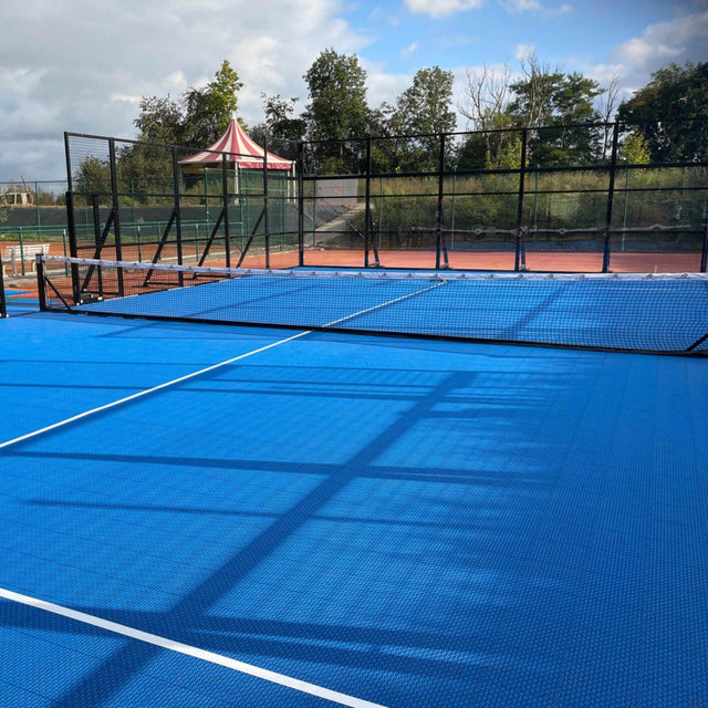 Padel Court Flooring - Modular Tile System Modular Tiles Sprung Gym Flooring Blue  