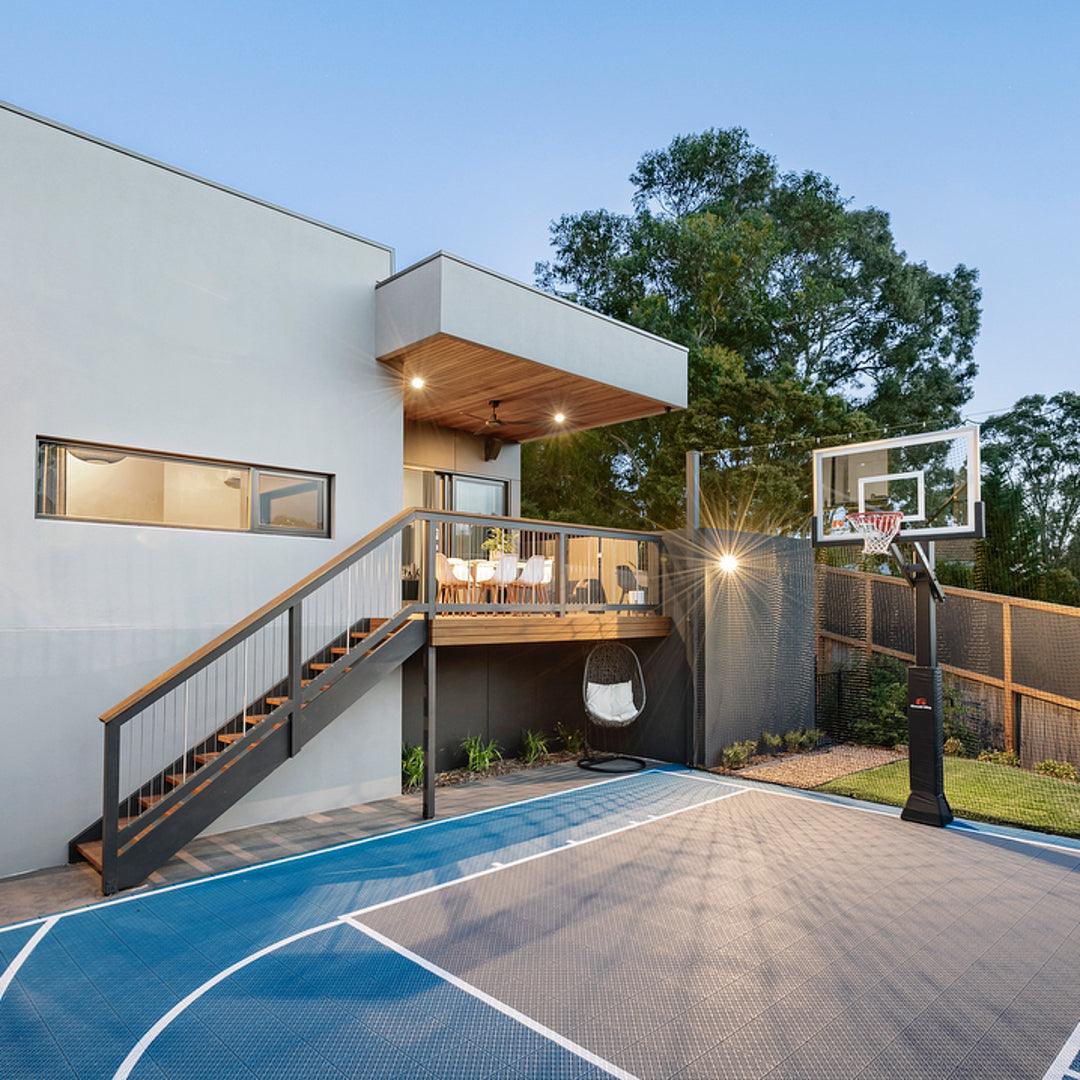 Basketball Court Flooring System - Half Court | Includes Court Markings  Sprung Gym Flooring   