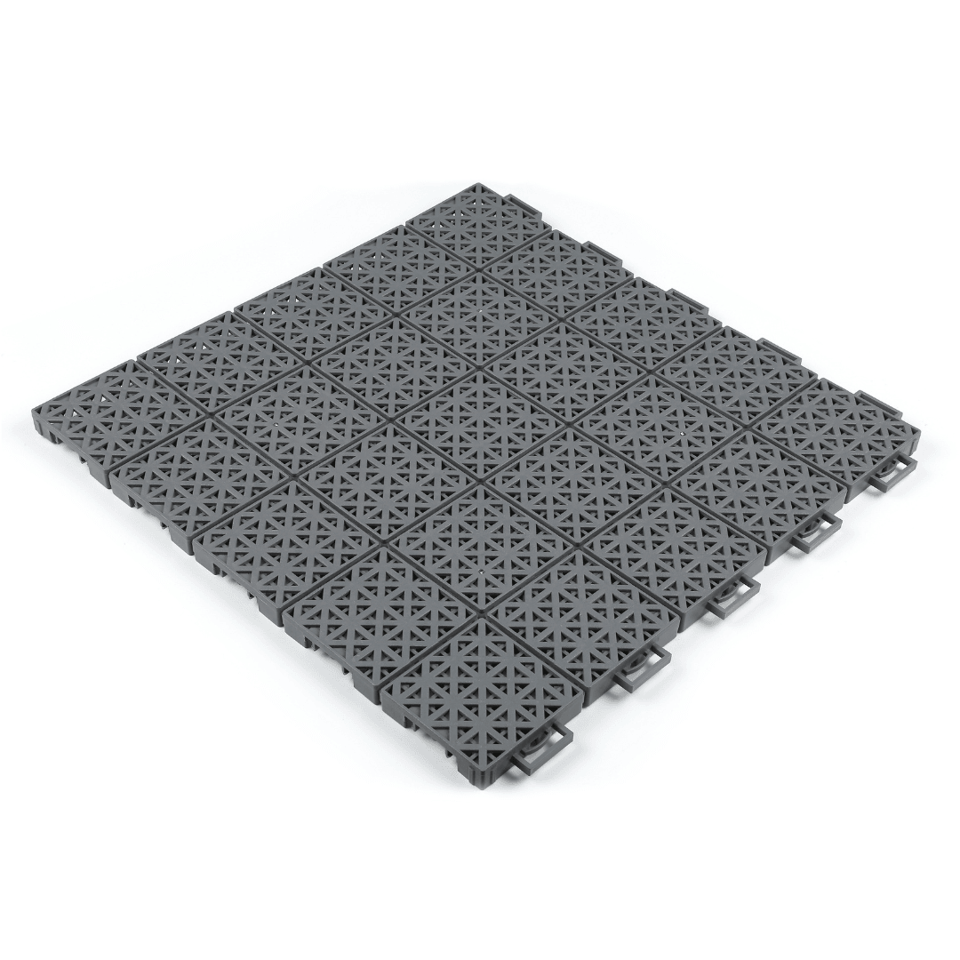 Tennis Court System (Doubles) | Includes Court Markings  Sprung Gym Flooring Mid Grey  