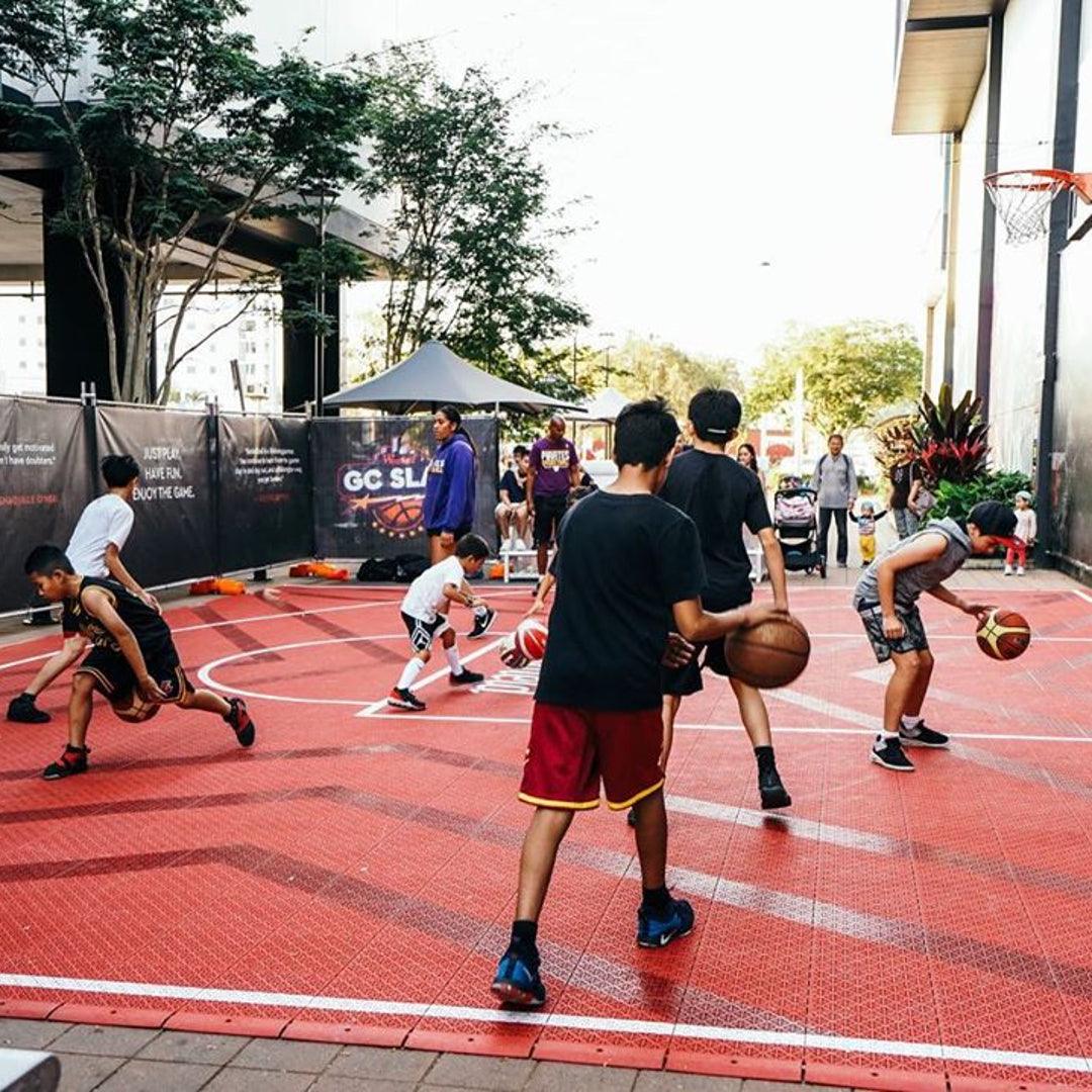 Basketball Court Flooring System - Half Court | Includes Court Markings  Sprung Gym Flooring   