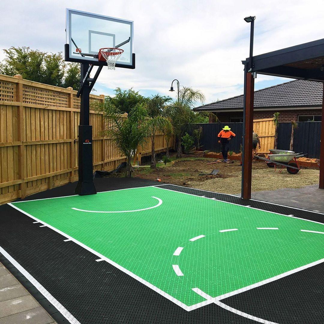 Basketball Court Flooring System - Half Court | Includes Court Markings  Sprung Gym Flooring   