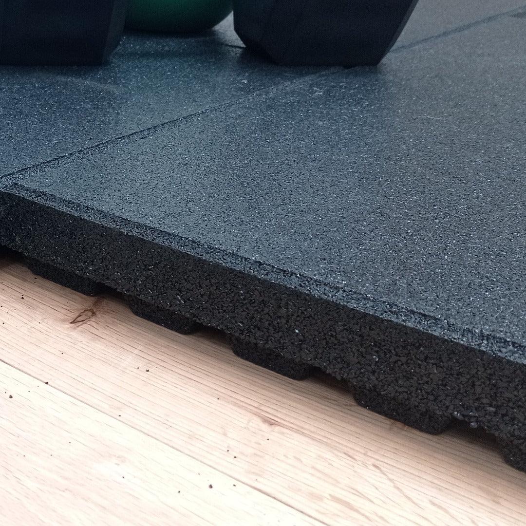 Rubber Rooftop Floor Tiles Extra Thick  Sprung Gym Flooring   