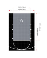 Basketball Court Flooring - Mini Court | Includes Court Markings | Perfect Garden Court Solution  Sprung Gym Flooring   