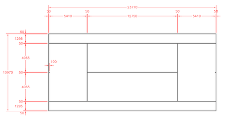 Tennis Court System (Doubles) | Includes Court Markings  Sprung Gym Flooring   