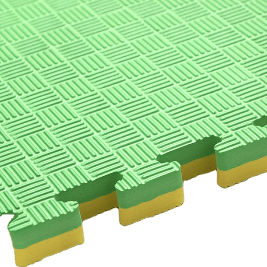 26mm Premium Reversible EVA Tatami Foam Mats - Dual Yellow/Green  Sprung Gym Flooring   