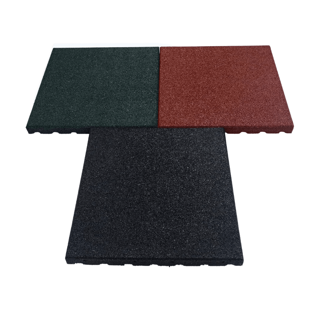 Rubber Outdoor Garden Mats for Patios - 30mm outdoor garden mats Sprung Gym Flooring Black - *PRE-ORDER - MID FEB*