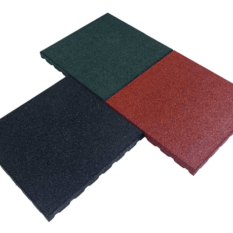 Rubber Outdoor Garden Mats for Patios - 30mm outdoor garden mats Sprung Gym Flooring Red - *PRE-ORDER - MID FEB*