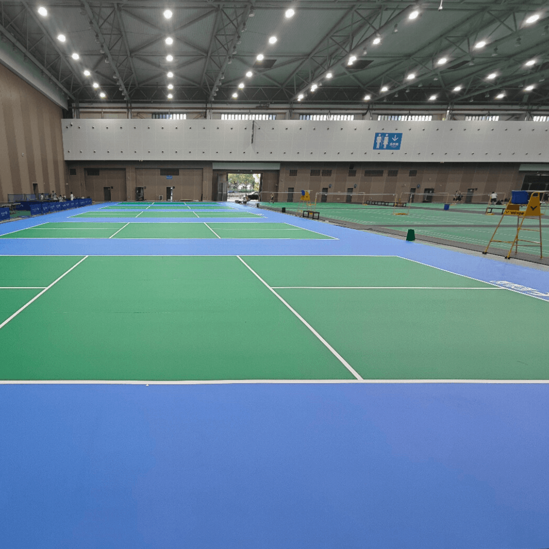 Indoor Rollout Vinyl Pickleball Court (Installation Accessories Included) 9m x 18m Vinyl Sports Flooring Sprung Gym Flooring   