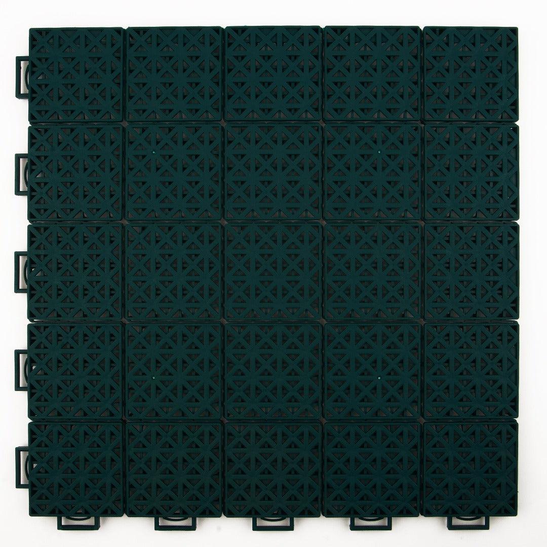 Tennis Court System (Doubles) | Includes Court Markings  Sprung Gym Flooring Dark Green  