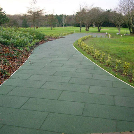 Rubber Slab Pavers | Golf Facilities - 30mm Thick Playground Tiles Sprung Gym Flooring   