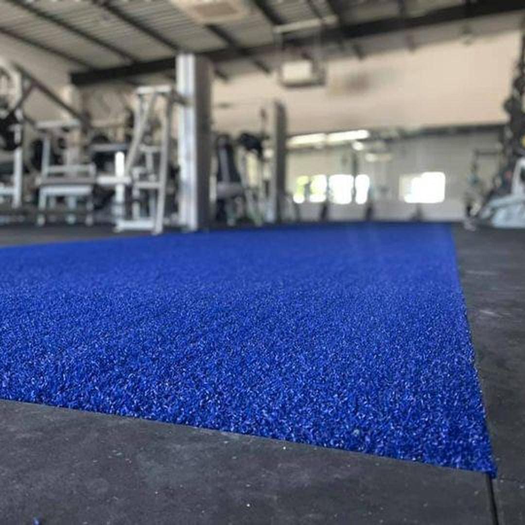 SPECIAL OFFER Ex Supplier Plain Turf Sprint Track - 10m x 2m - Blue Sprint Track GymFloors   