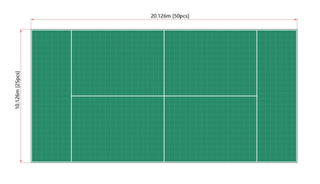 Padel Ball Court System | Includes Court Markings  Sprung Gym Flooring   