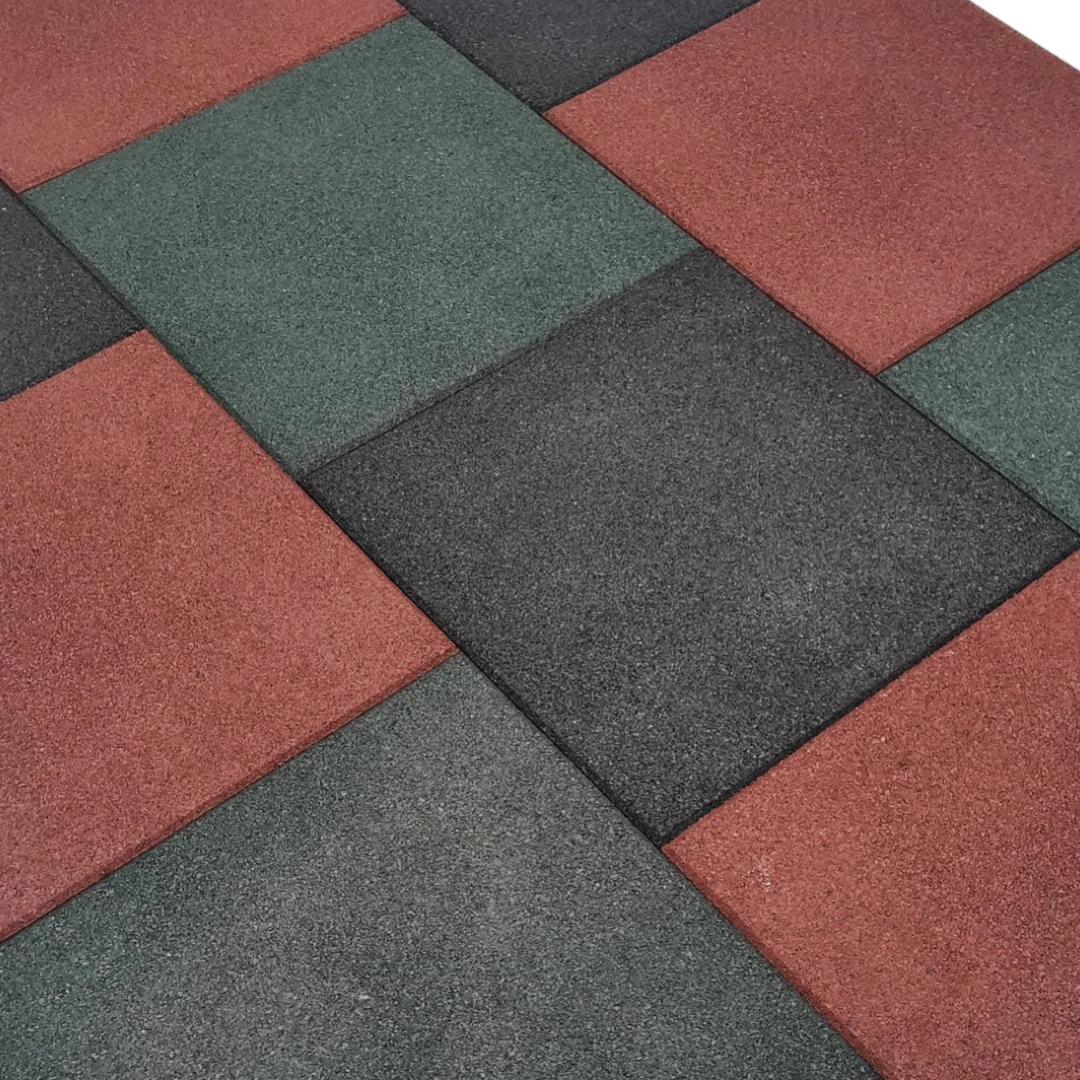 Sprung Gym Mats 30mm in 3 Colours | 50cm x 50cm Playground Tiles Sprung Gym Flooring   