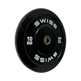 Black Bumper Plates - Swiss Free Weights SuperStrong Fitness 2 x 10kg  