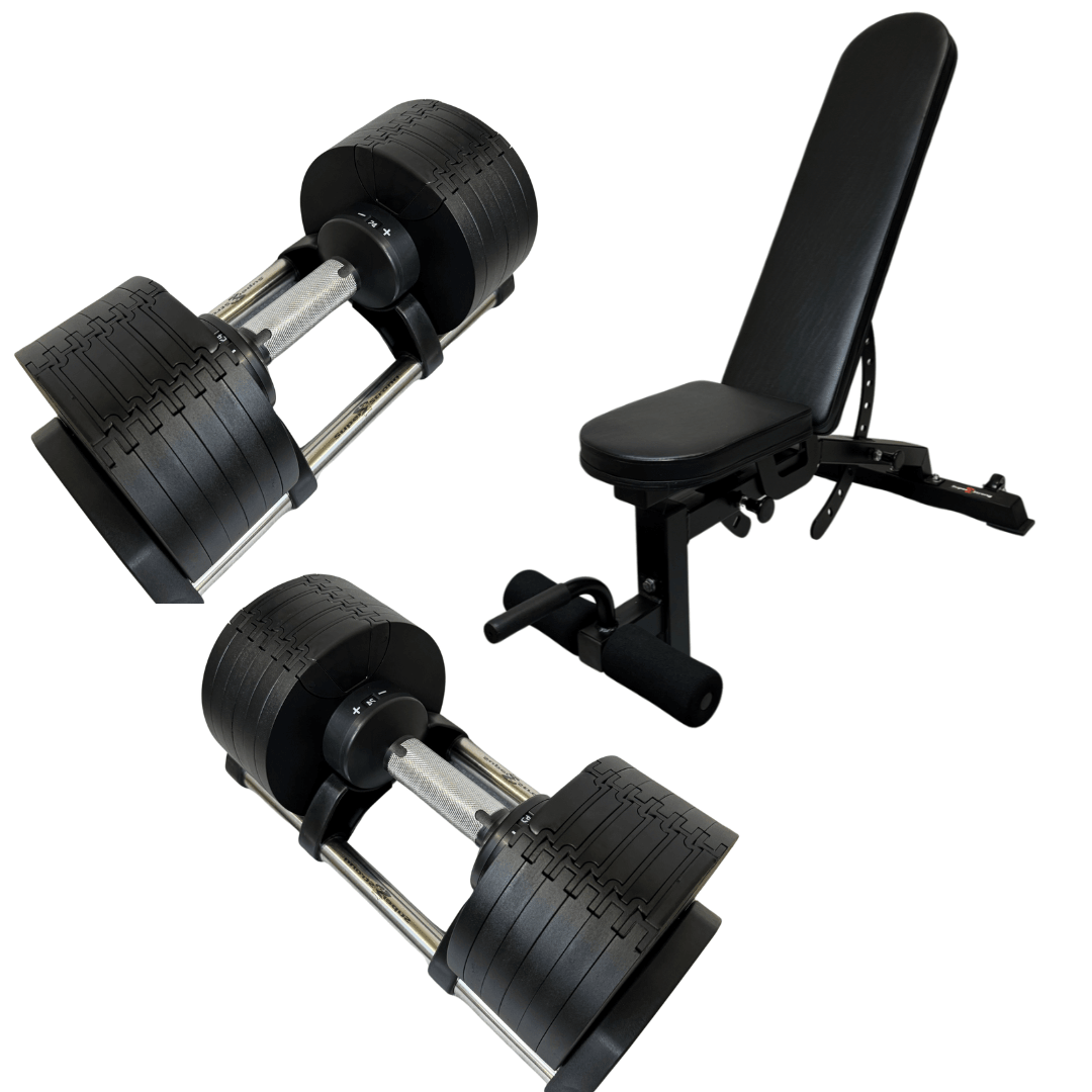 24kg Adjustable Dumbbells Dumbbells SuperStrong Fitness Pair Adjustable Incline/decline bench 