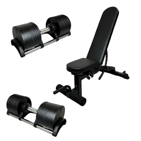 32kg Adjustable dumbbells Dumbbells SuperStrong Fitness Pair Adjustable Incline/Decline Bench 