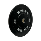 Black Bumper Plates - Swiss Free Weights SuperStrong Fitness 2 x 5kg  