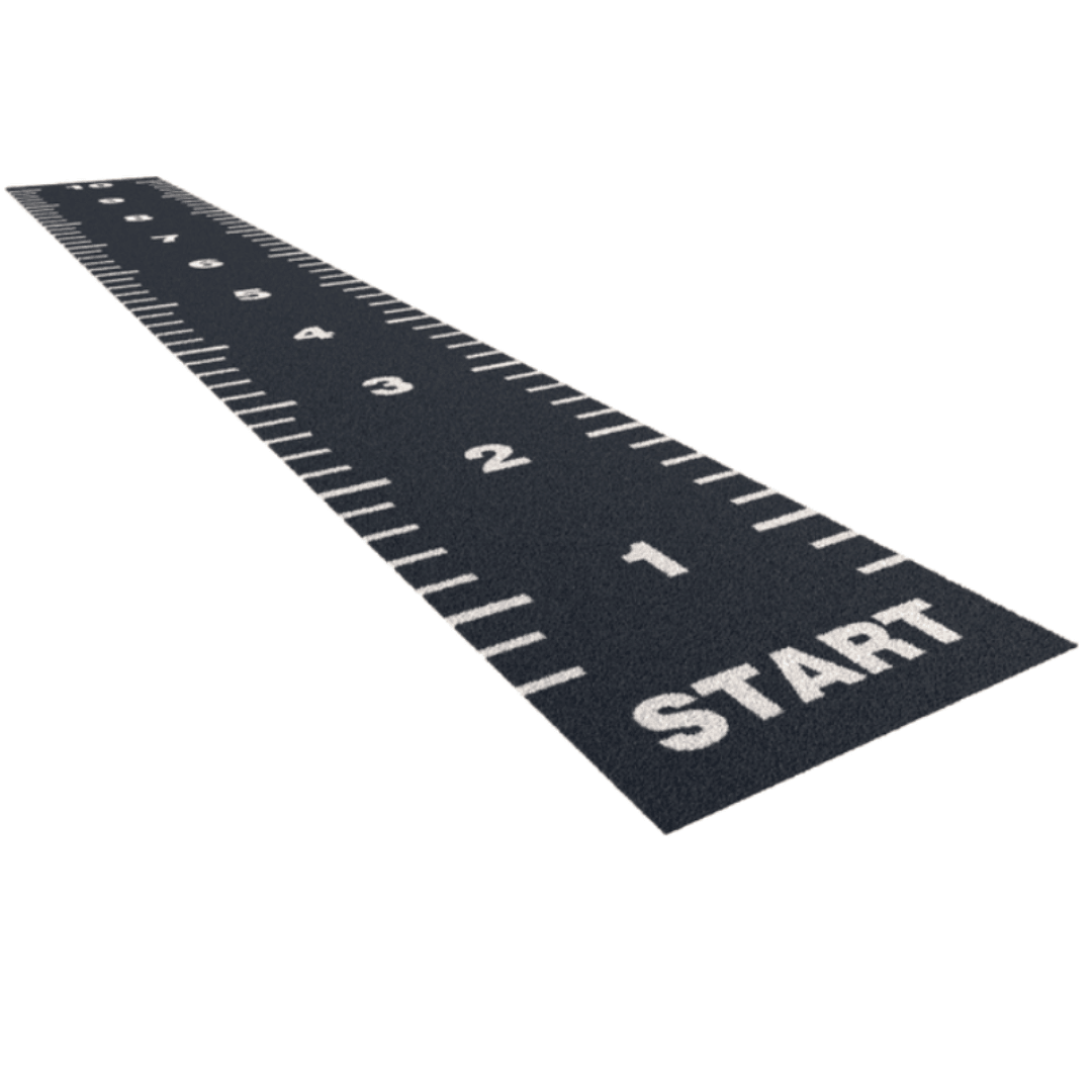 Sprung Essential Sprint Track with Markings (2m Wide) sprint track SuperStrong Fitness 10 Anthracite Grey 