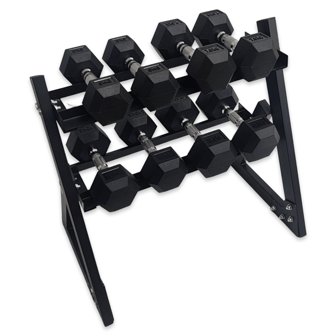 Hex Dumbbell Racks 2 Tier/3 Tier Dumbbells SuperStrong Fitness   