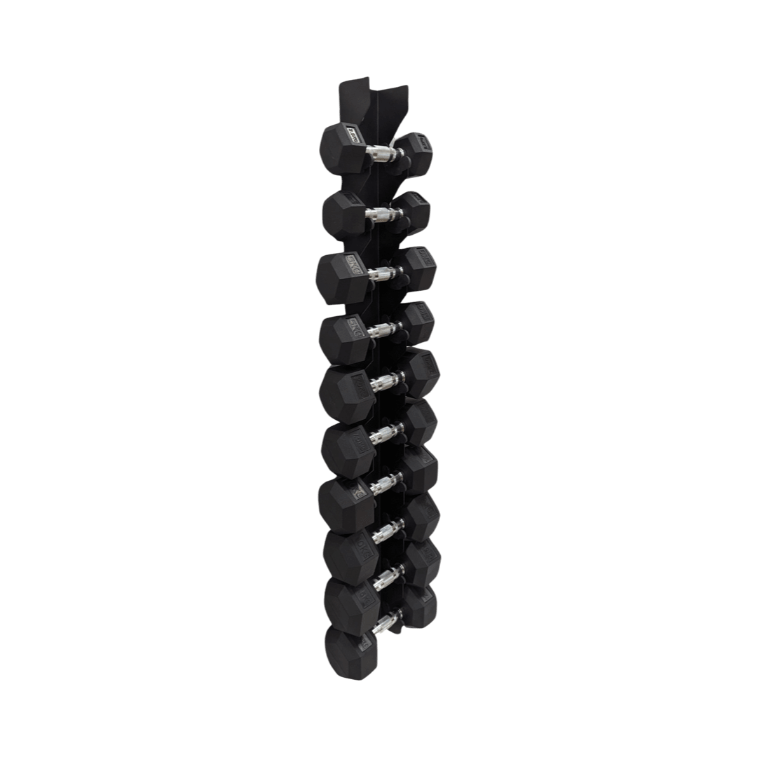 Dumbbell Set with Wall Mounted Dumbbell Storage Racks Dumbbells SuperStrong Fitness   