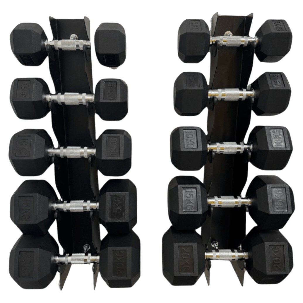 Dumbbell Set with Wall Mounted Dumbbell Storage Racks Dumbbells SuperStrong Fitness 5-20kg Dumbbell set with racks(5 pairs + 2 racks)  