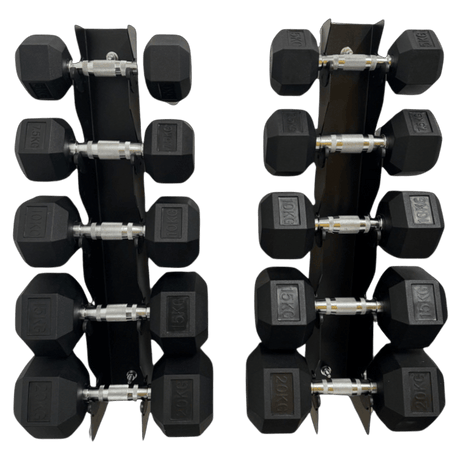 Dumbbell Set with Wall Mounted Dumbbell Storage Racks Dumbbells SuperStrong Fitness 5-20kg Dumbbell set with racks(5 pairs + 2 racks)  