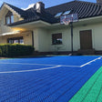 Modular Sports Court Flooring | Multiuse Sports Modular Tiles Sprung Gym Flooring Blue  