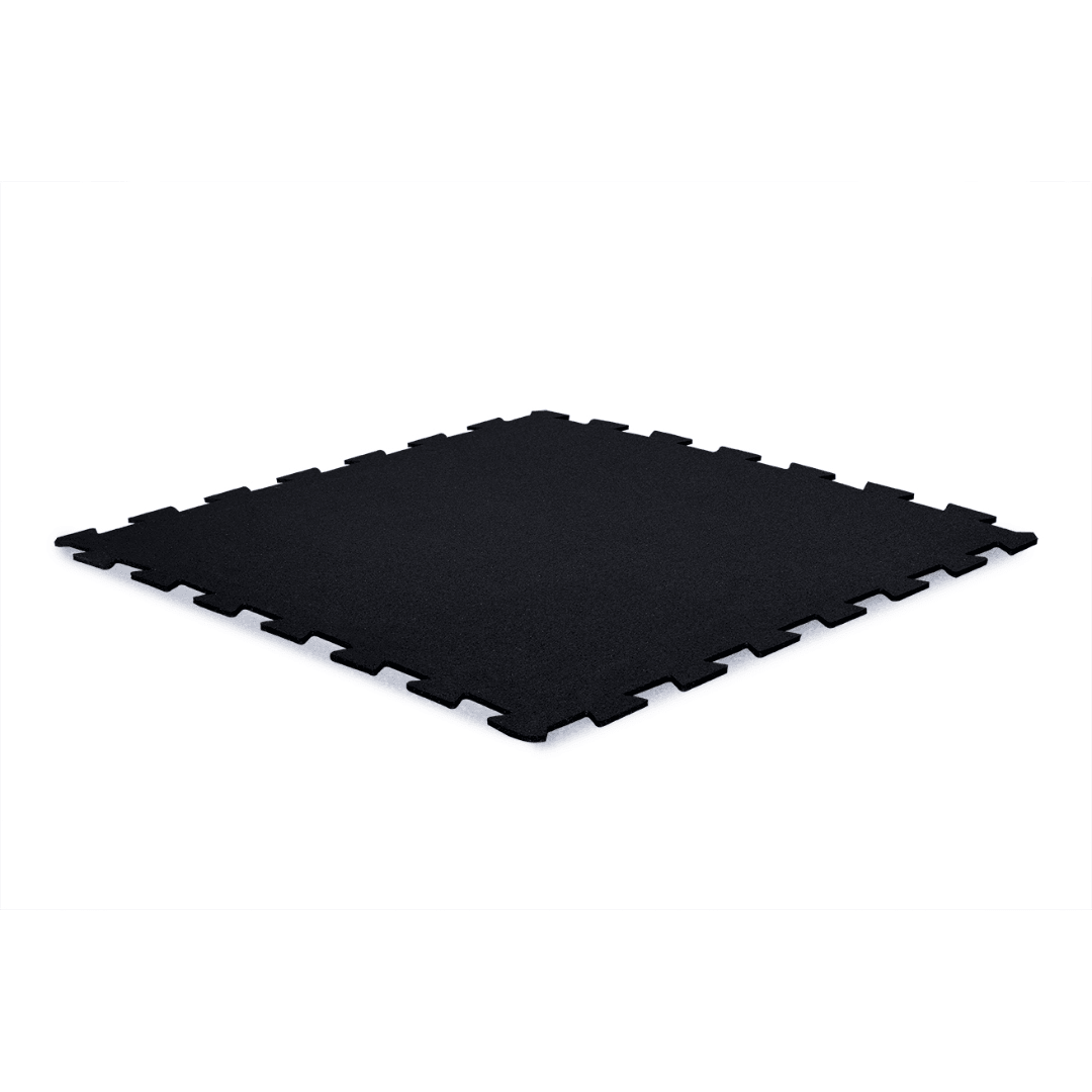 DISCONTINUED STOCK - 6mm Black Puzzle Interlocking Gym Flooring Jigsaw Mats - 1m x 1m GYM FLOORING Sprung Gym Flooring