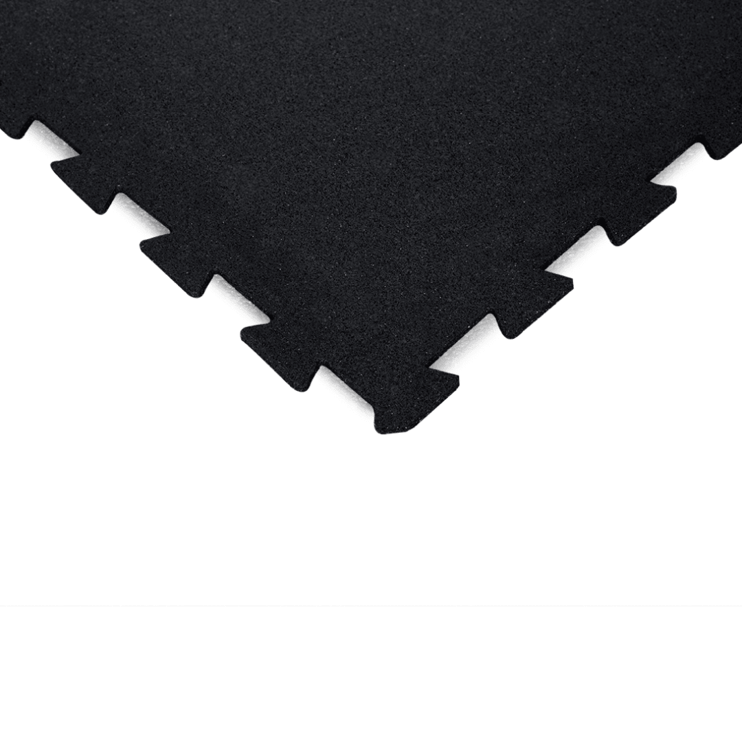 DISCONTINUED STOCK - 6mm Black Puzzle Interlocking Gym Flooring Jigsaw Mats - 1m x 1m GYM FLOORING Sprung Gym Flooring