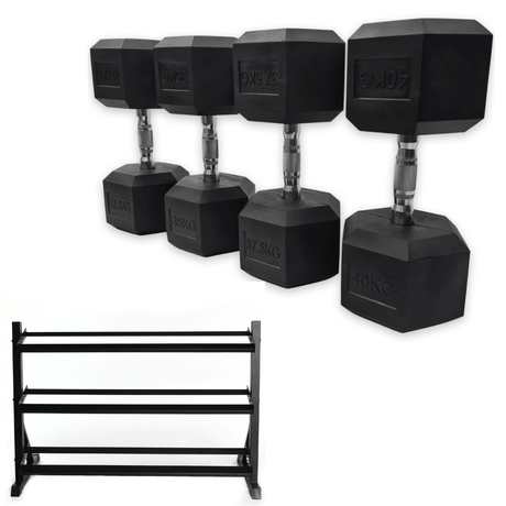 Hex Dumbbells Dumbbells SuperStrong Fitness Heavy Set With Rack  