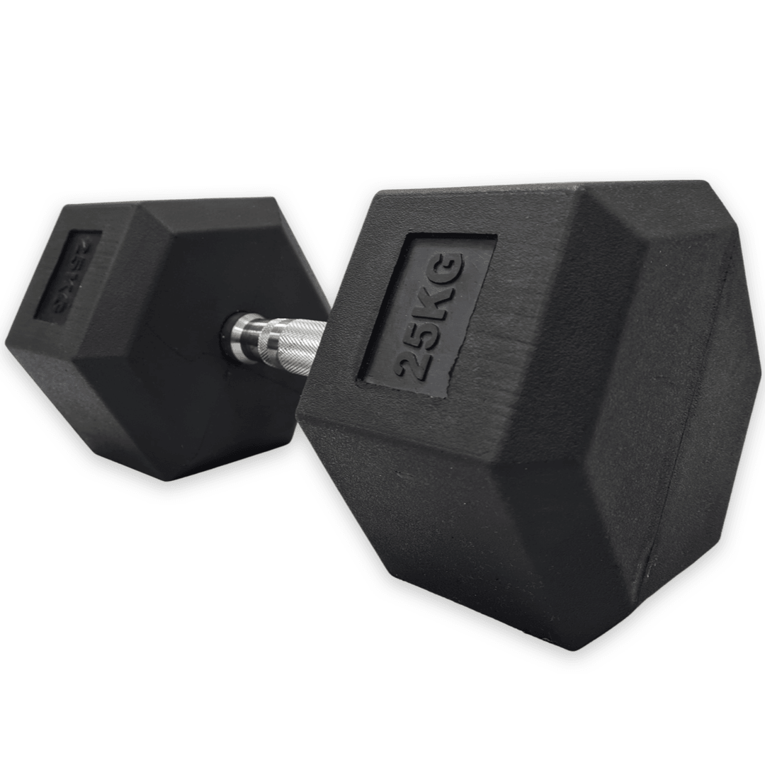 Hex Dumbbells Dumbbells SuperStrong Fitness 25kg Hex Dumbbell Pair  