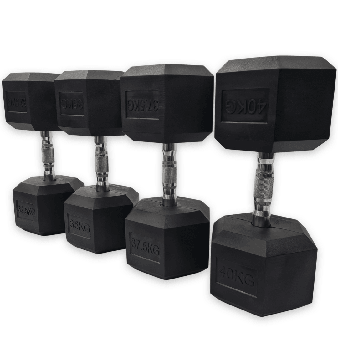 Hex Dumbbells Dumbbells SuperStrong Fitness 32.5kg-40kg Heavy Set (4 Pairs)  