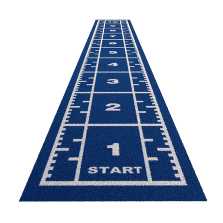 Sprung Premium Sprint Track with Full Markings (1.33m Wide) sprint track GymFloors 10.4 Blue 