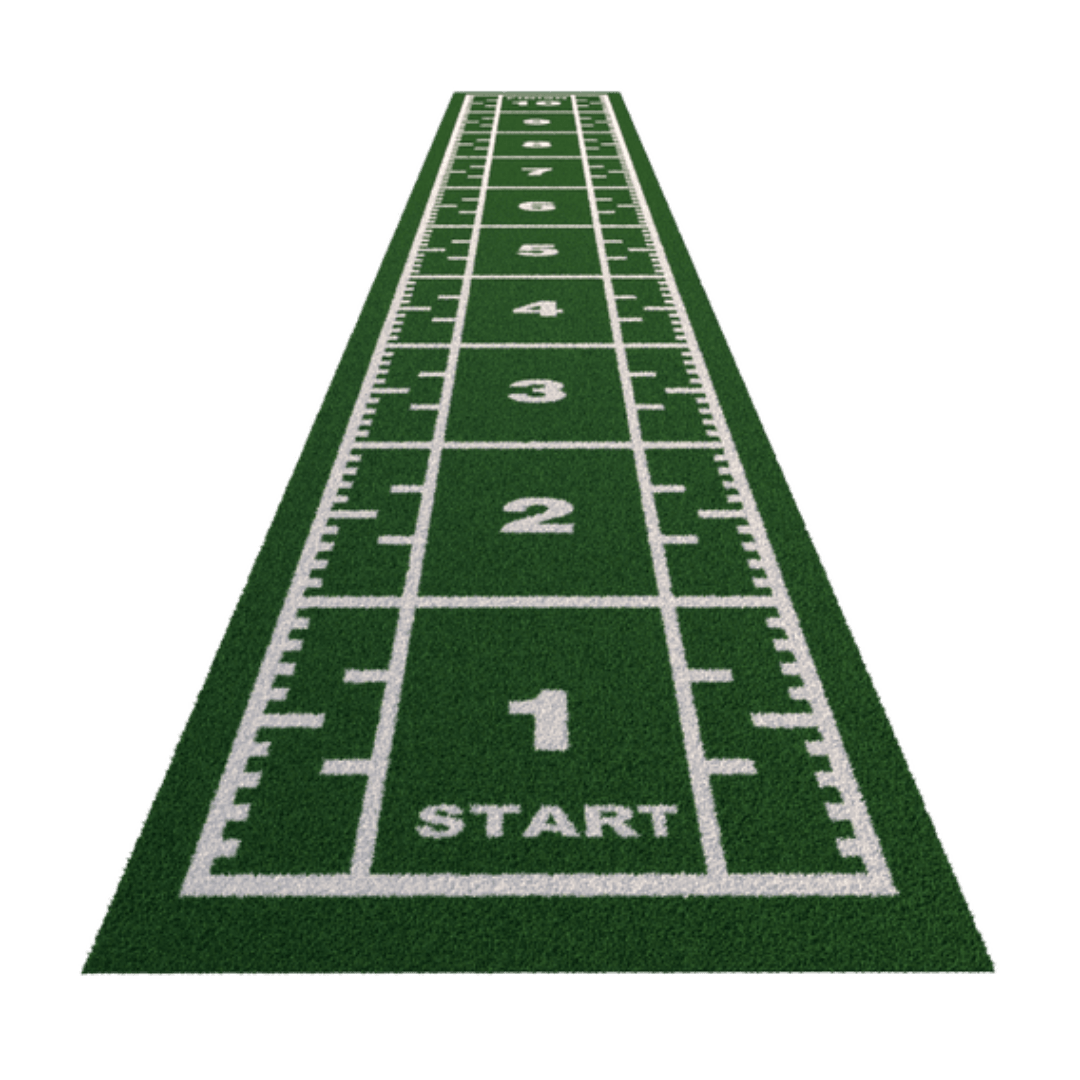 Sprung Premium Sprint Track with Full Markings (1.33m Wide) sprint track GymFloors 10.4 Green 