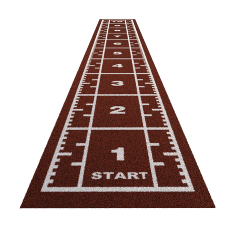 Sprung Premium Sprint Track with Full Markings (1.33m Wide) sprint track GymFloors 10.4 Red 