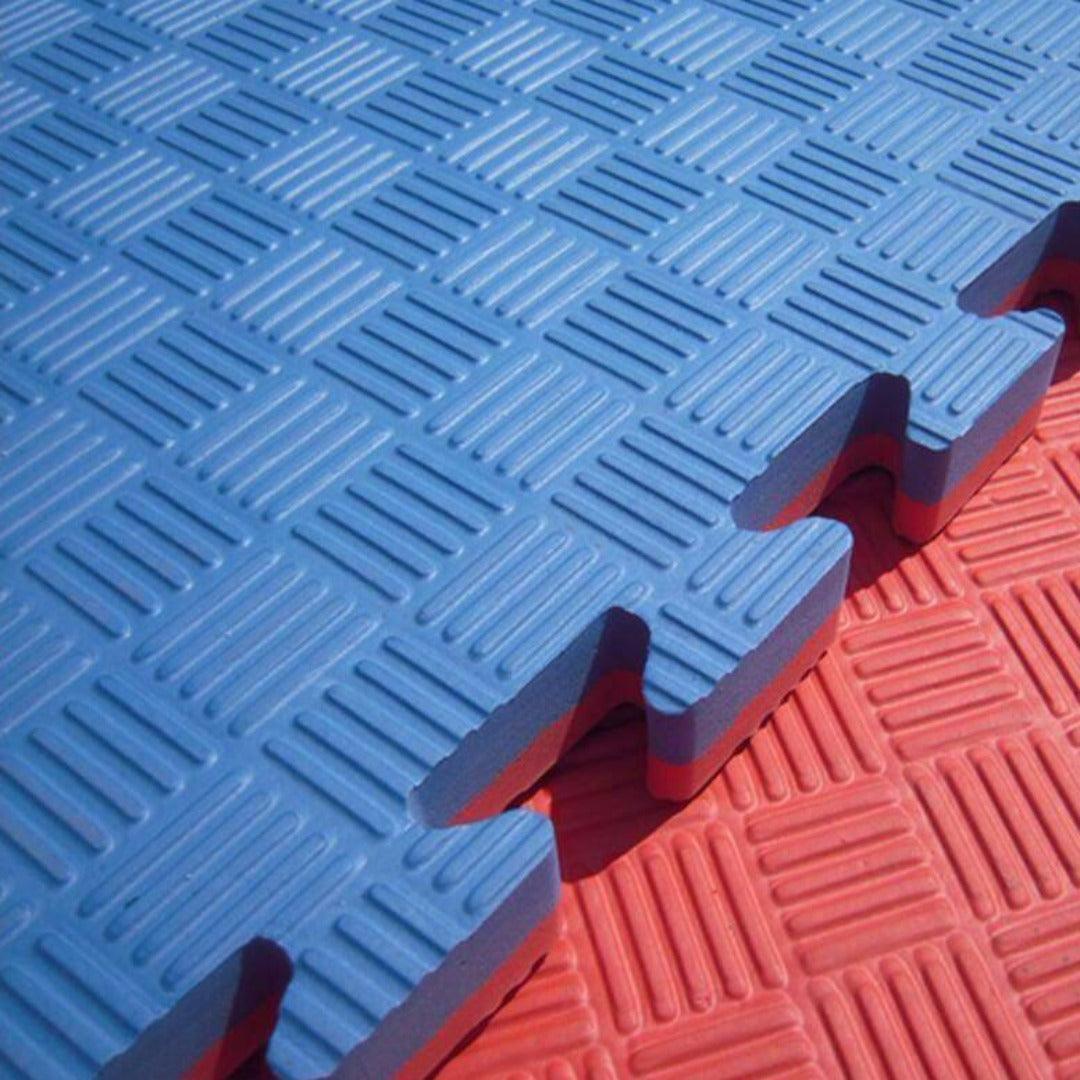 Muay Thai Mats - 2 Thickness Options - 2 Colours Foam Mats Sprung Gym Flooring 20mm Red/Blue