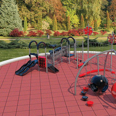 Safety Playground Rubber Matting for Outdoors - 30mm Playground Tiles Sprung Gym Flooring   