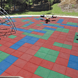 Safety Playground Rubber Matting for Outdoors - 30mm Playground Tiles Sprung Gym Flooring   